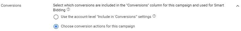 campaign level conversion setting بزرگترین آپدیت ‌های گوگل ادز