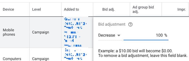 negative mobile bid adjustments ۱۰ دلیل مهم برای این که چرا تبلیغات شما در گوگل نشان داده نمی‌ شود